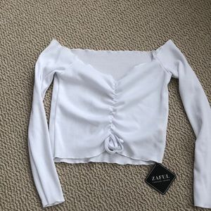 Zaful white crop top
